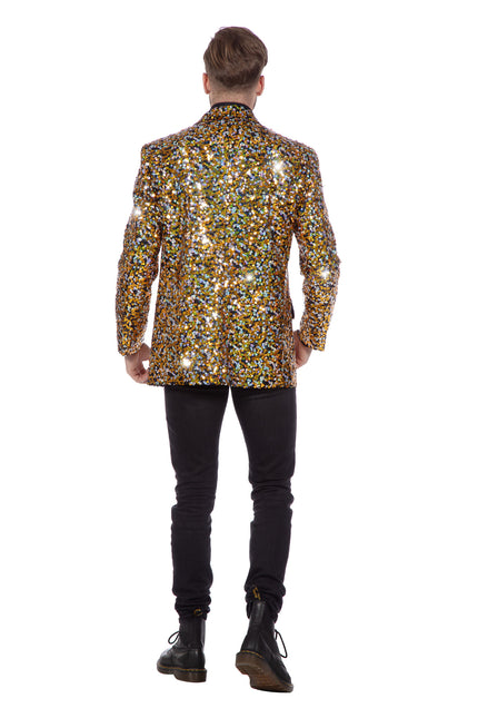 Or Argent Blazer Paillettes pour hommes