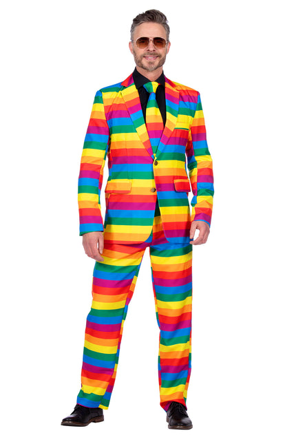 Costume arc-en-ciel homme 3 pièces