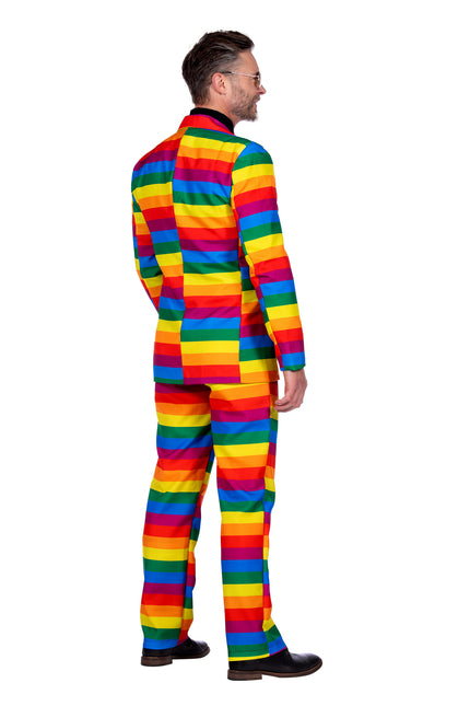 Costume arc-en-ciel homme 3 pièces