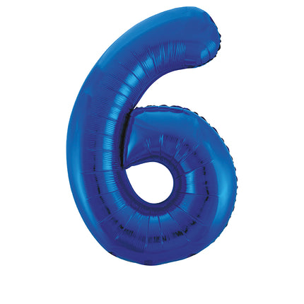 6 Year Figure Balloon Blue Empty 86cm