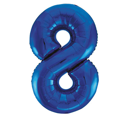 8 Year Figure Balloon Blue Empty 86cm