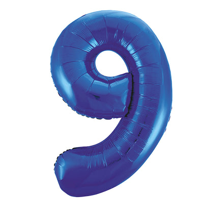9 Year Figure Balloon Blue Empty 86cm