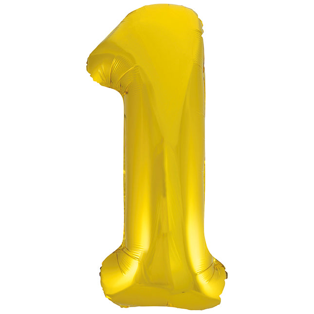 1 an Ballon à figures or vide 86cm