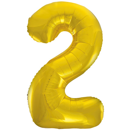 2 Year Figure Balloon Gold Empty 86cm