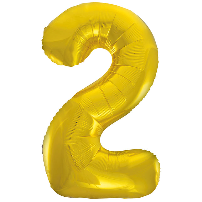 2 Year Figure Balloon Gold Empty 86cm