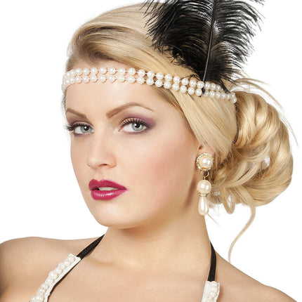 Bandeau Charleston Noir Blanc