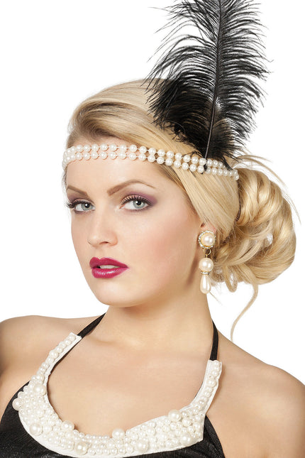 Bandeau Charleston Noir Blanc
