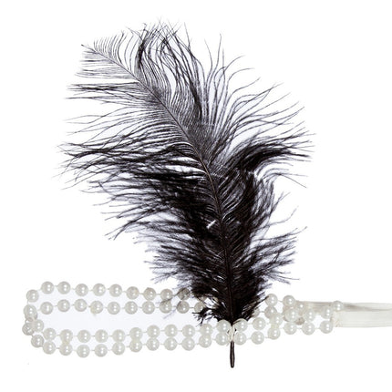 Bandeau Charleston Noir Blanc