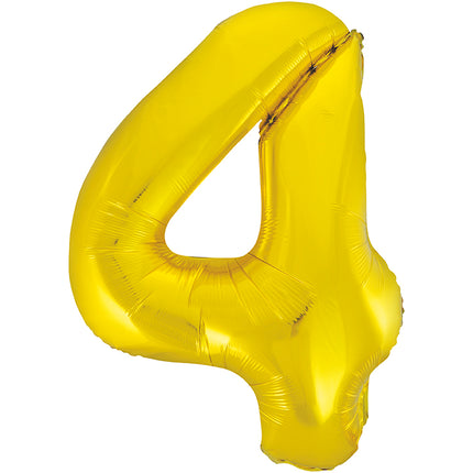 4 Year Figure Balloon Gold Empty 86cm