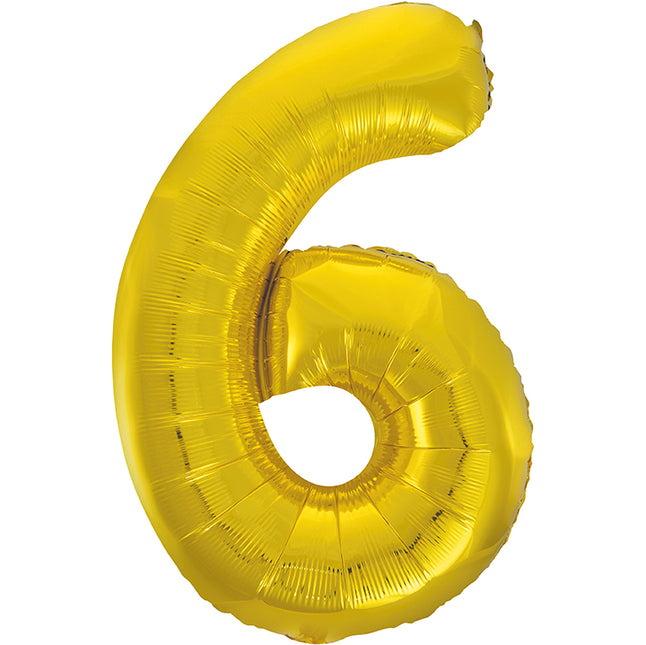 Ballon à figures de 6 ans Or vide 86cm