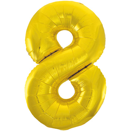8 Year Figure Balloon Gold Empty 86cm