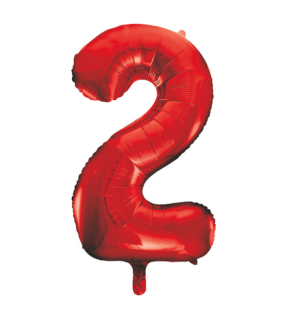2 Year Figure Balloon Red Empty 86cm