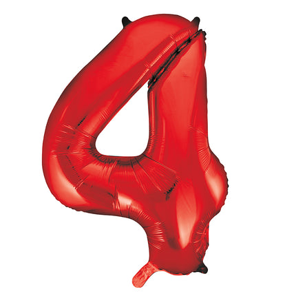 4 Year Figure Balloon Red Empty 86cm
