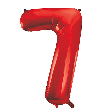 7 Year Figure Balloon Red Empty 86cm
