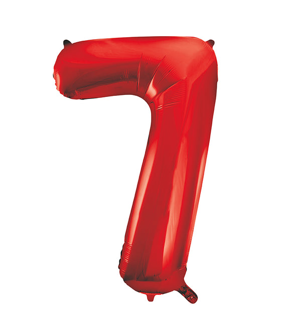 7 Year Figure Balloon Red Empty 86cm