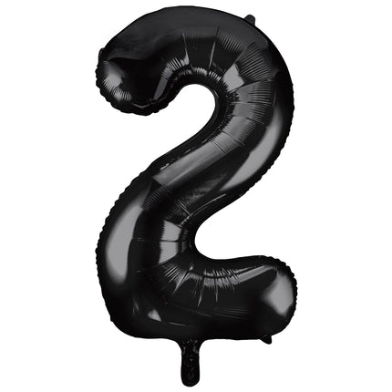 2 Year Figure Balloon Black Empty 86cm