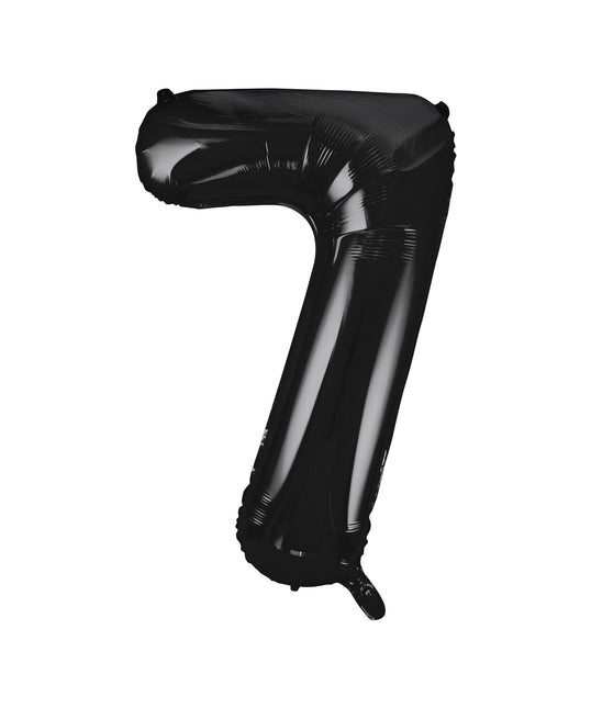 7 Year Figure Balloon Black Empty 86cm
