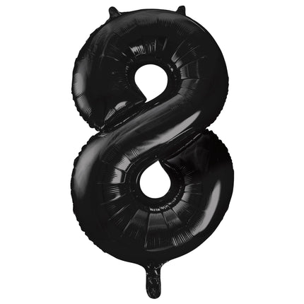8 Year Figure Balloon Black Empty 86cm