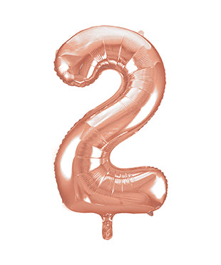 2 Year Figure Balloon Rose Gold Empty 86cm