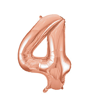 4 Year Figure Balloon Rose Gold Empty 86cm