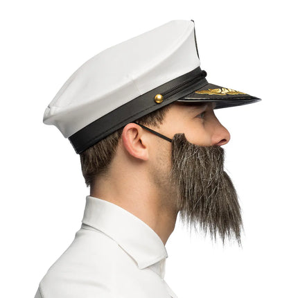 Ensemble « Capitaine de marine » (casquette, barbe et pipe)