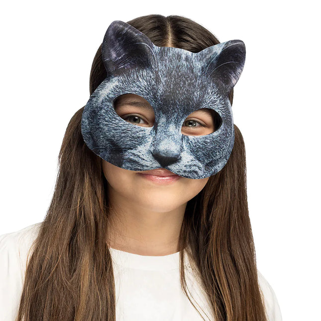 Masque yeux de chat gris