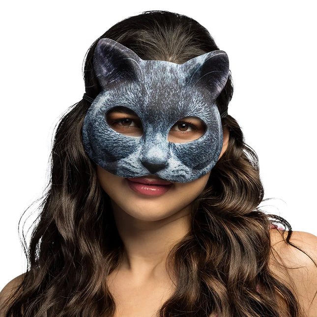 Masque yeux de chat gris