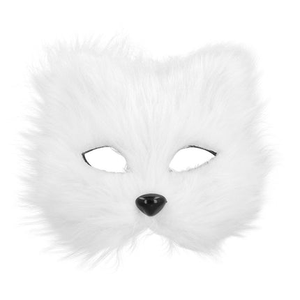 Masque en peluche Chat blanc