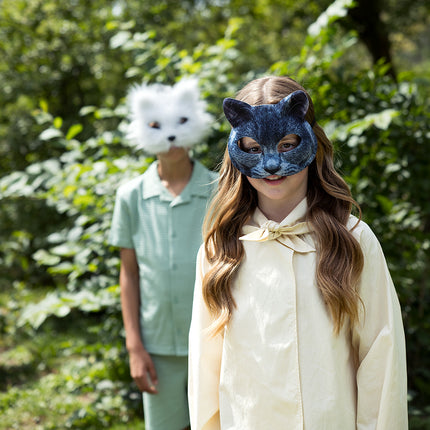 Masque en peluche Chat blanc