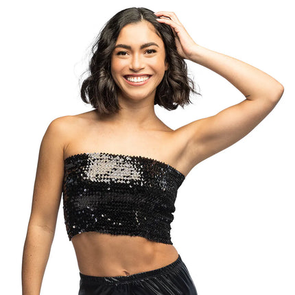 Top Sparkle noir (M/L extensible)