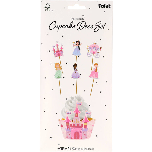 Dessus de gâteau Princesses 6pcs