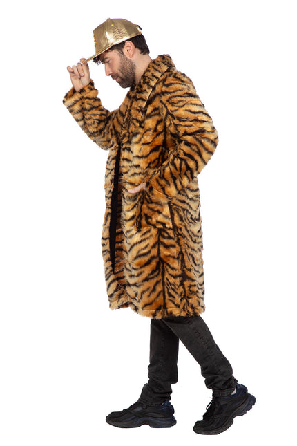 Manteau de fourrure tigre long