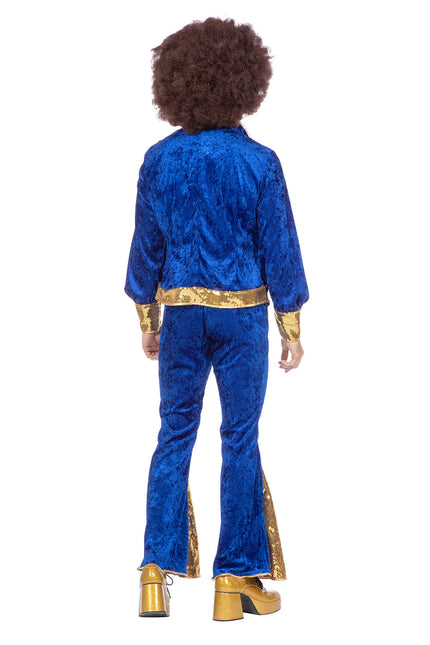 Ensemble disco pailleté bleu/doré