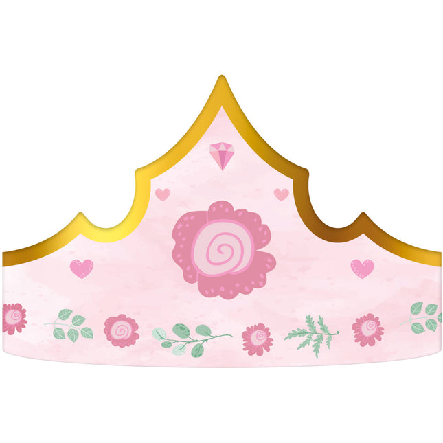 Couronne de princesse rose 60cm 6pcs