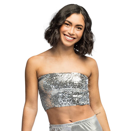 Top Sparkle argenté (M/L extensible)