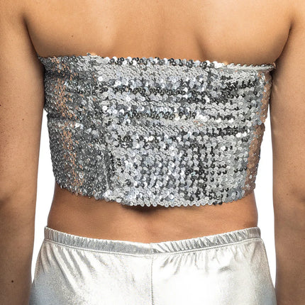 Top Sparkle argenté (M/L extensible)