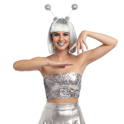 Top Sparkle argenté (M/L extensible)
