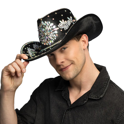 Chapeau de cowboy Crystal noir