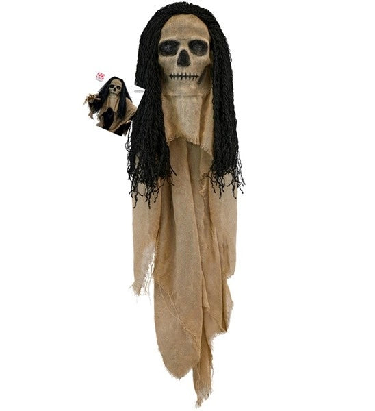 Masque de squelette avec cape et cheveux