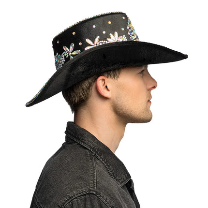 Chapeau de cowboy Crystal noir