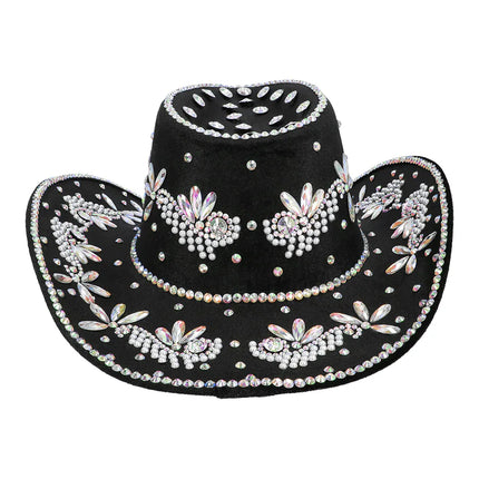 Chapeau de cowboy Crystal noir