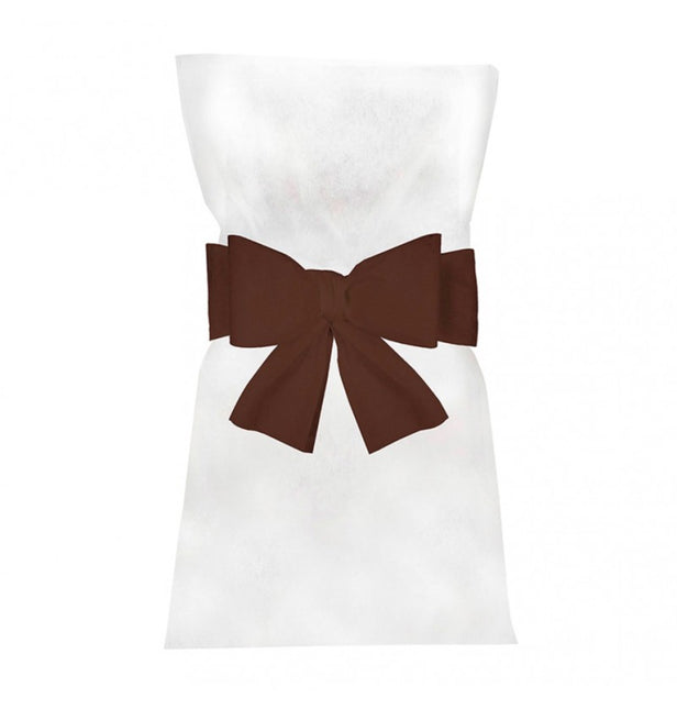 Noeud de chaise marron chocolaté 19cm 6pcs