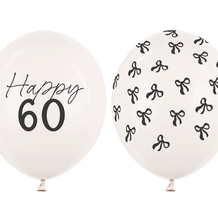 60 Jaar Ballonnen 30cm 50st van Partydeco koop je bij Partywinkel