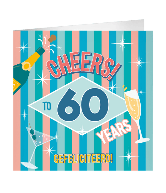60 Jaar Wenskaart 23cm - Partywinkel - 8716764239342