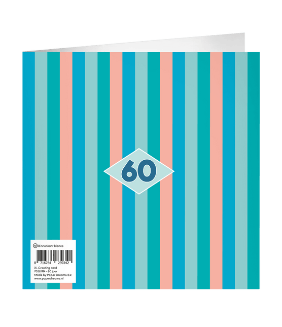 60 Jaar Wenskaart 23cm - Partywinkel - 8716764239342