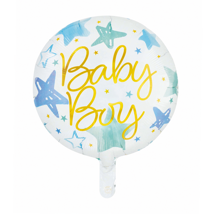 Ballon à l'hélium bleu et doré pour petit garçon, 46 cm