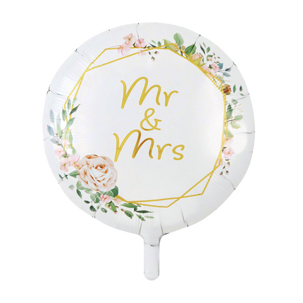 Ballon « M. et Mme » en forme de fleur, 46 cm