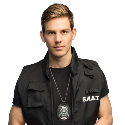 Collier avec badge « Super police »