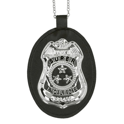 Collier avec badge « Super police »