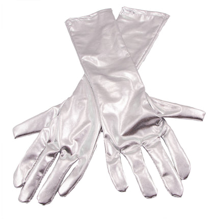 Gants argent métallique